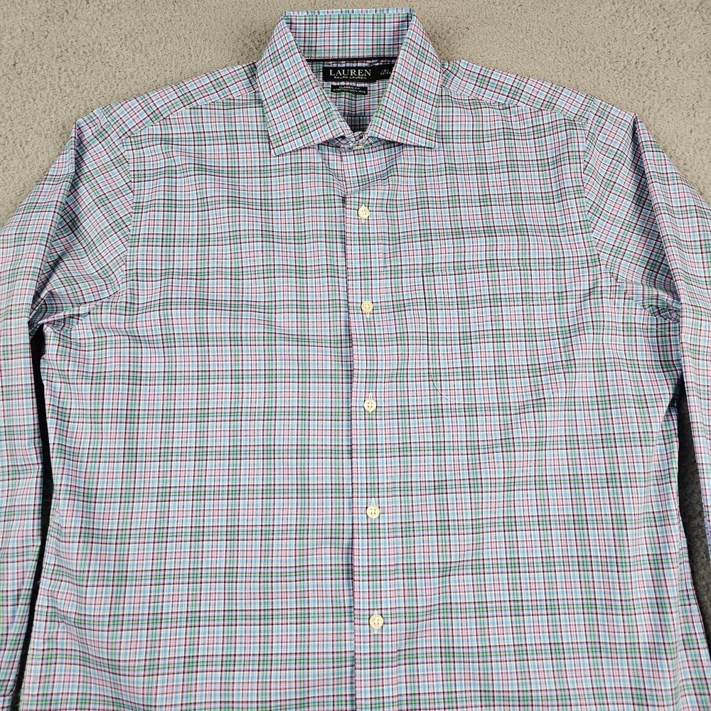 Lauren Ralph Lauren Dress Shirt Men 15.5 32/33 Multicolor Plaid Classic Fit - Picture 3 of 8